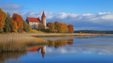 Obraz premium Kadrin day in Estonia. a holiday in Estonia. nature