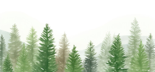 Obraz premium PNG Landscape green tree backgrounds.