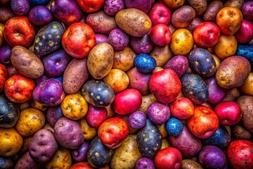 Experience eye-catching designs with vibrant potato illustrations, showcasing high dynamic range artwork that enhances creativity and adds a playful touch to your projects.