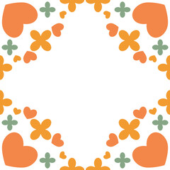 natural flower petal frame