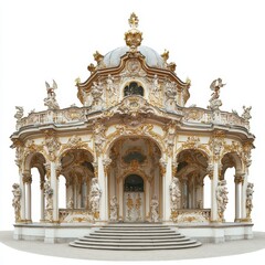 Obraz premium Ornate pavilion featuring intricate architecture and decorative elements.