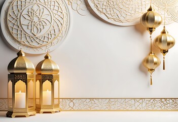 A pair of lights featuring a white border and a gold plaque bearing the text