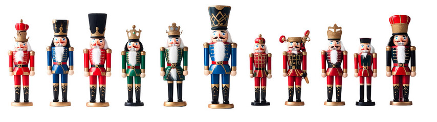 Flat christmas nutcrackers collection