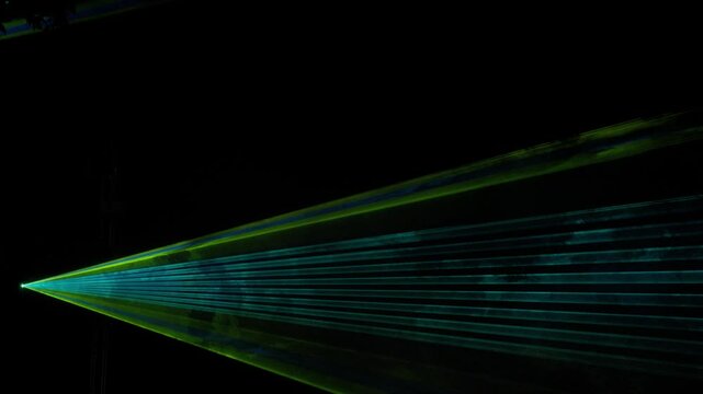 Lasershow with Multiple Laser Beams in High Quality 4K Video