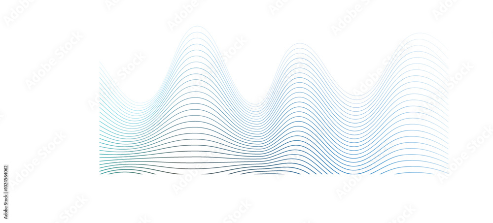 Poster abstract wavy lines pattern design isolated background. vector illustration.