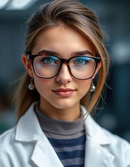 Fototapeta na wymiar portrait of a woman wearing glasses