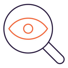 Transparency Icon. Openness Clarity Visibility Magnifying Glass and Honesty Icon.