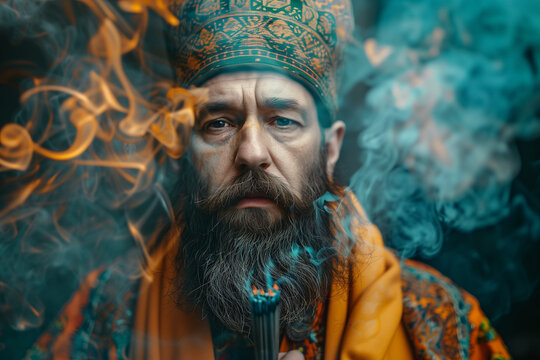 Caspar, Creative and Inventive Wise Man Bearing Incense as an Offering for Jesus in Christmas Nativity