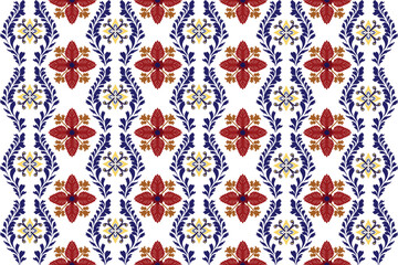 pattern with flowersOreintal Flora Damask Seamless pattern  embroidery, Indian style.  art ornament print.Design for carpet, cover.wallpaper, wrapping, fabric, clothing
