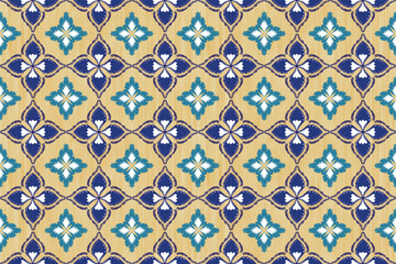 Obraz premium thai patternOreintal Flora Damask Seamless pattern embroidery, Indian style. art ornament print.Design for carpet, cover.wallpaper, wrapping, fabric, clothing 