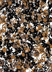 Big flowers pattern, upscale floral pattern. graphical textures floral, trendy colors pattern , flowers background with leaves. vector illustration,tropical,monochrome abstract