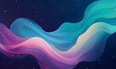 Fototapeta premium beautiful_background_with_aurora, generation AI