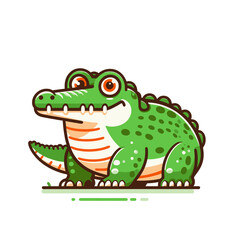 Fototapeta premium Crocodile or alligator isolated vector illustration 