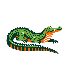 Obraz premium Crocodile or alligator isolated vector illustration 