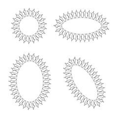 Fototapeta premium Decorative candles frames set element for design. Vector illustration.