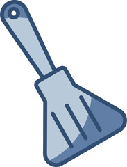 pastry spatula vector icon transparent background. replaceable blue color design