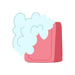 protection soap antibacterial cartoon. bacteria virus, clean wash, lather foam protection soap antibacterial sign. isolated symbol vector illustration