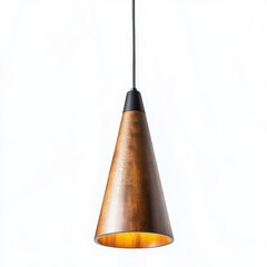 Cone Pendant Light front view full length isolate on white background