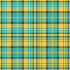 Plaid seamless pattern. Check fabric texture. Vector textile print.