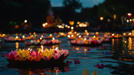 Loi Krathong in Thailand. a holiday in Thailand