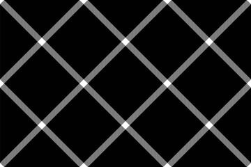 Naklejka premium Warmth fabric plaid tartan, hobby seamless check background. Improvement textile vector texture pattern in black and white colors.