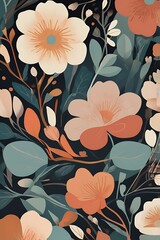 Foliage seamless pattern background and wallpaper