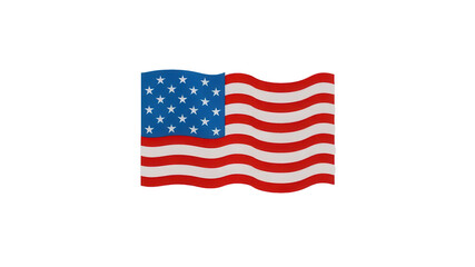 Fototapeta premium United States flag isolated on transparent background.