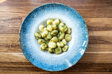 Gnocchi with basil pesto