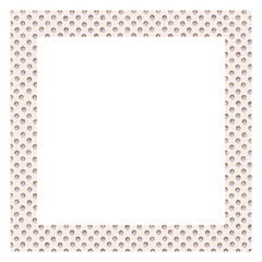Frame with freehand dots. Trendy design with dots shapes.