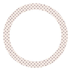 Round frame with freehand dots. Trendy design with dots shapes.