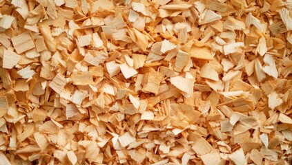 Close-up Texture of Wood Shavings