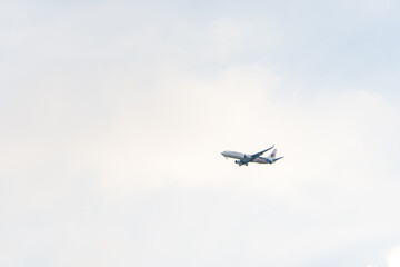 Airplane flying in the sky