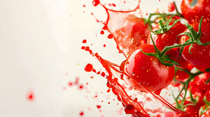 Nature's Palette: The Artistry of Tomatoes and Their Role in Healthy Living white background
