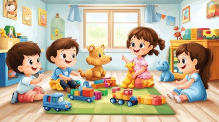 Fototapeta premium Playtime in the Classroom