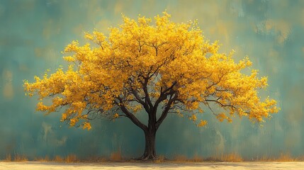 vibrant osage orange tree showcasing intricate bark and leaves centered on a soft pastel background evoking tranquility and natures beauty