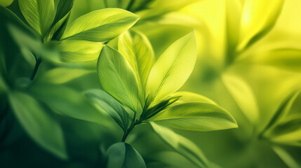Fototapeta premium Close up on a spring green leaves