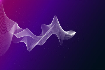 Vector illustration. Ethereal waves of vibrant colors blend together, forming futuristic, mesmerizing flow, radiating with soft neon hues. Vector illustration. Concept of digital, modern backgrounds.