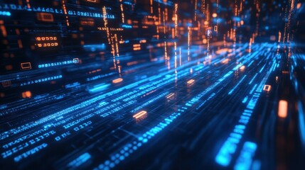 Fototapeta premium Abstract Digital Data Flow