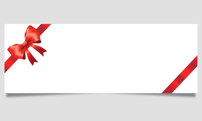gift card with red ribbon
