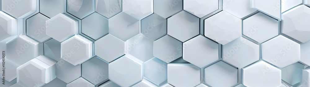Poster abstract white background with a hexagonal pattern, vector illustration. abstract futuristic geometr