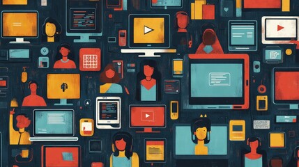 Digital World Illustration