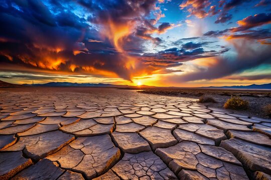 Conceptual Cretto Art: Exploring the Beauty of Cracked Earth and Colorful Patterns