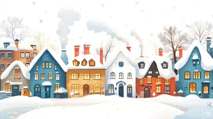 Fototapeta premium Winter Wonderland Village