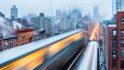 Fototapeta premium Subway Train in NYC