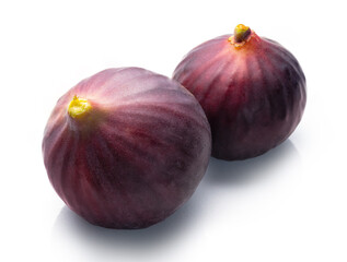 fresh figs isolated on white background