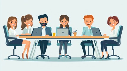 Smiling Team Meeting