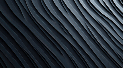 Abstract image of dark wavy layers creating a textured pattern with shadow and light effects, emphasizing depth and movement across the surface.