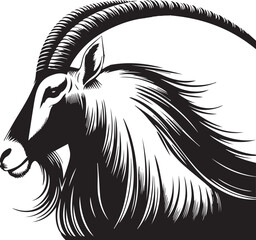 Arabian oryx big horns vector