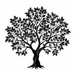 Obraz premium lignum-vitae-tree-silhouette