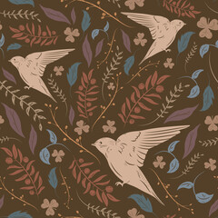 seamless background with birds